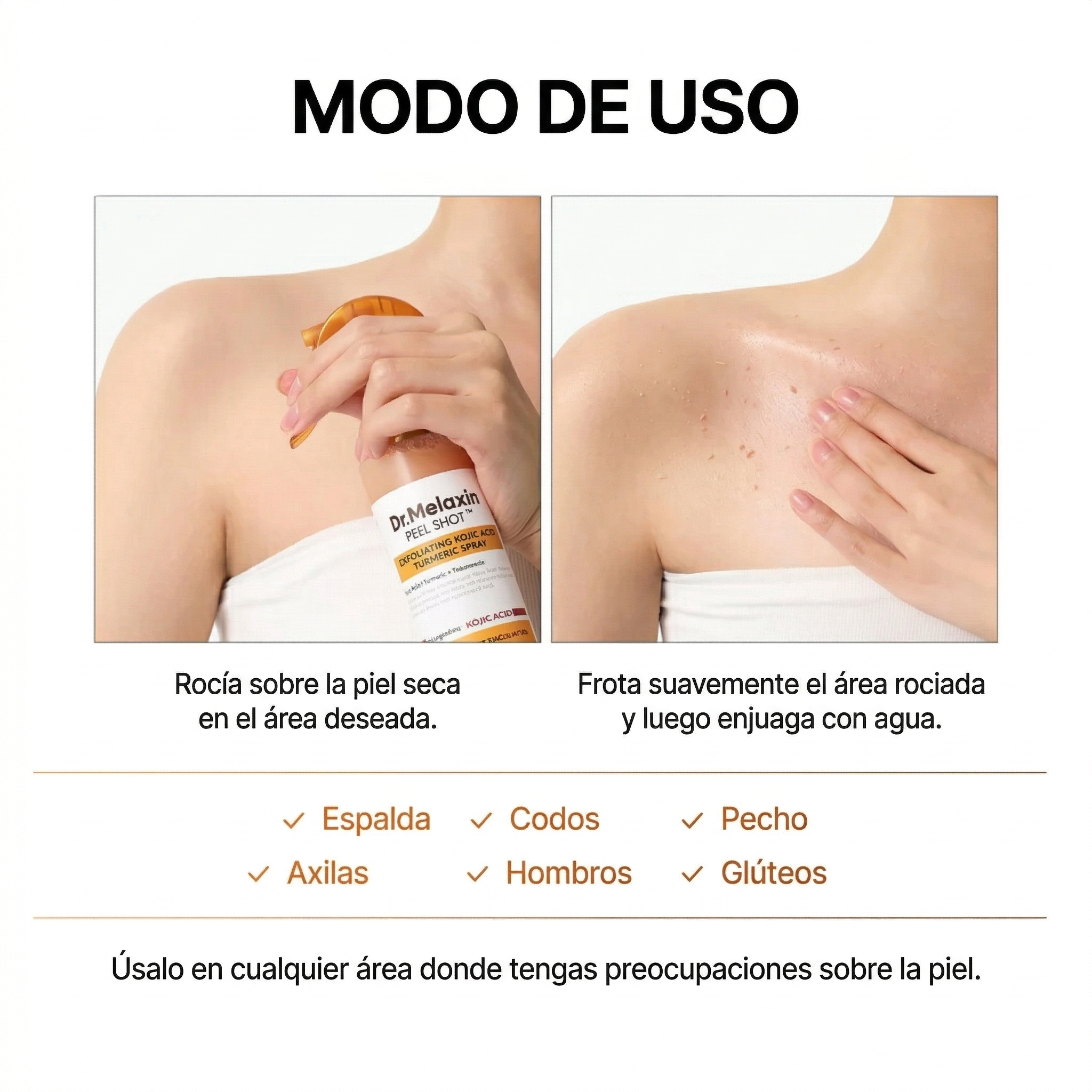 Dr. Melaxin Peel Shot™ Exfoliante Corporal Kojic + Turmeric